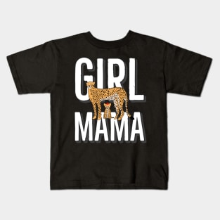 Girl mama cheetah  and cub Kids T-Shirt